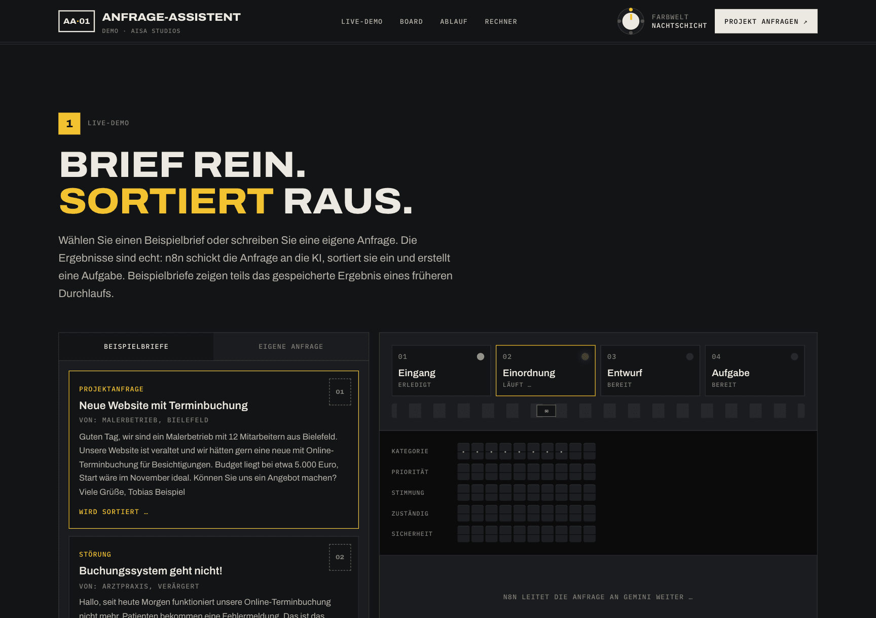 KI-Anfrage-Assistent, Ansicht 2