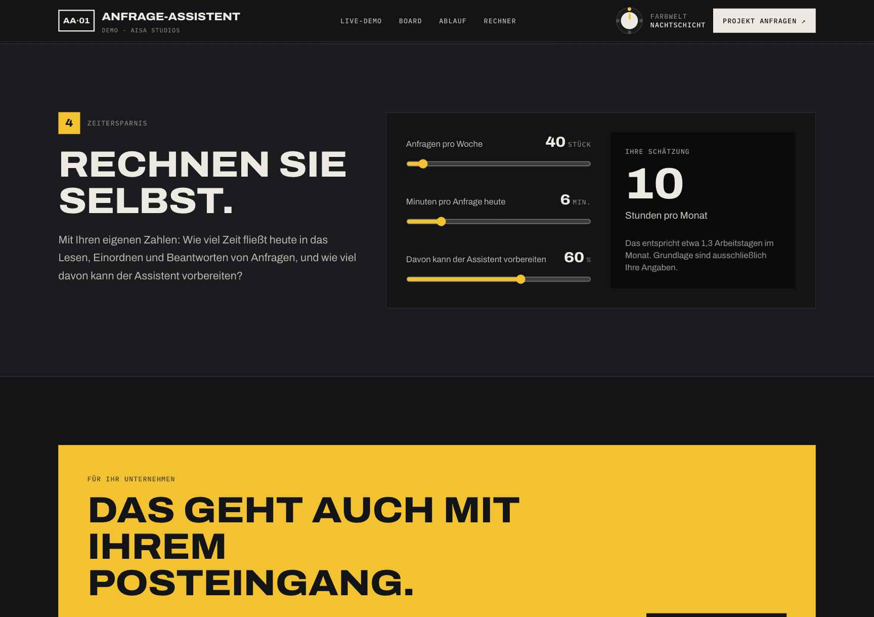 KI-Anfrage-Assistent, Ansicht 5