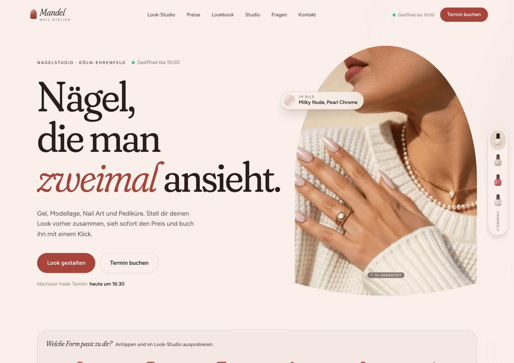 Screenshot von Nagelstudio