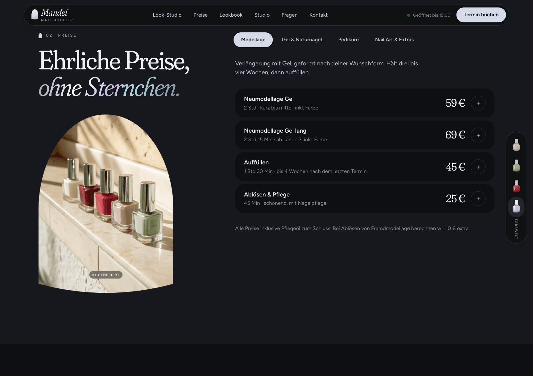Nagelstudio, Ansicht 4