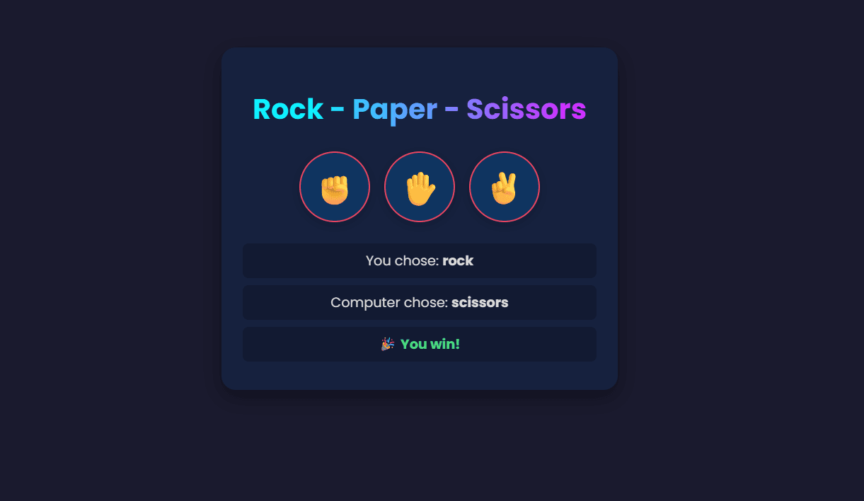 Rock-Paper-Scissors App - Bild 1