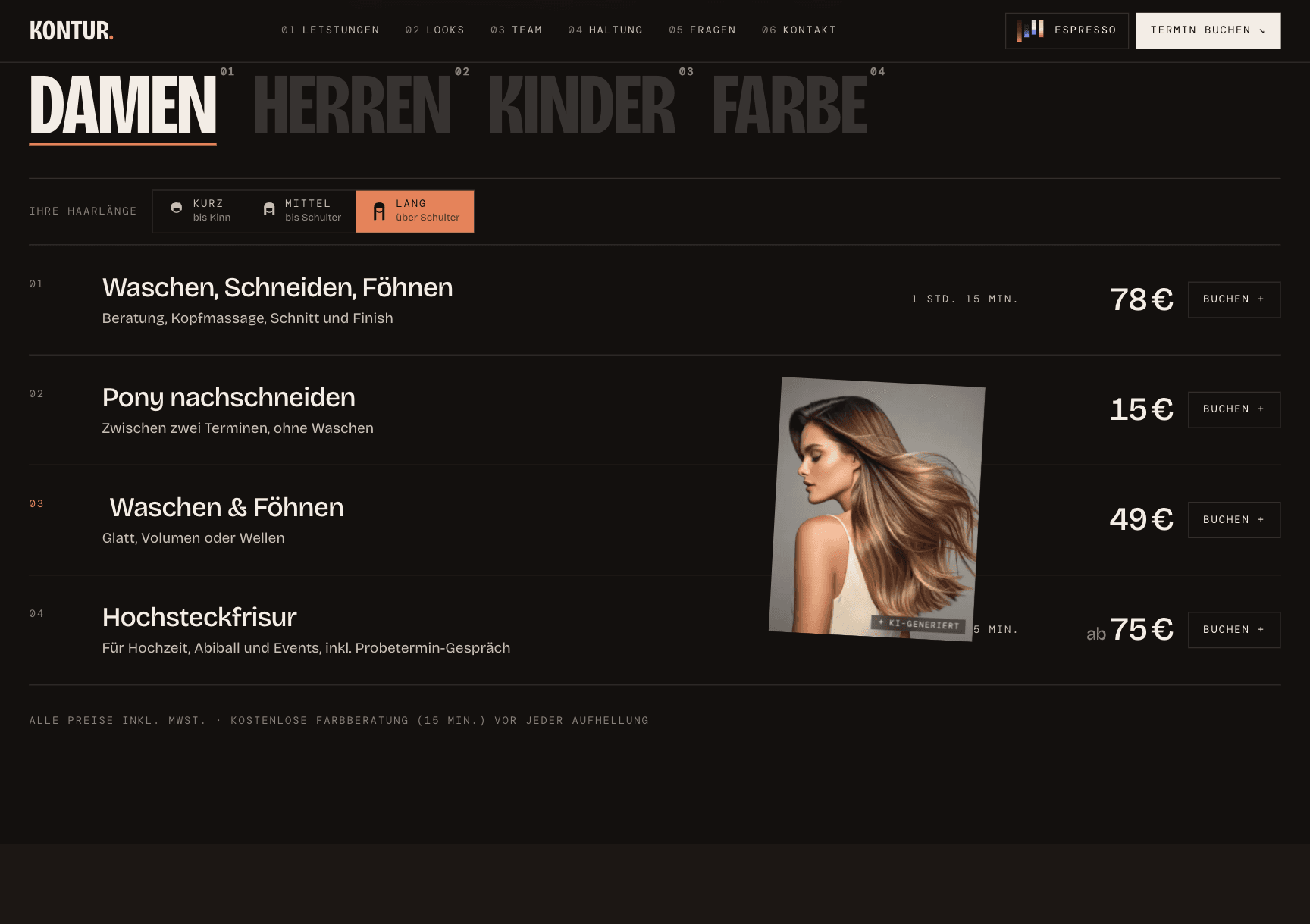 Friseur, Ansicht 2